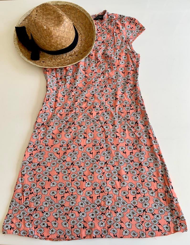 Mooi zomerjurk, S, Dorothy Perkins, Ophalen of Verzenden, Zo goed als nieuw, Roze, Maat 36 (S)