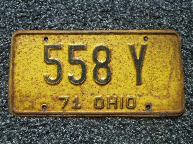 Kentekenplaat licenseplate Ohio 71 USA, Verzamelen, Verzenden, Gebruikt, Auto's