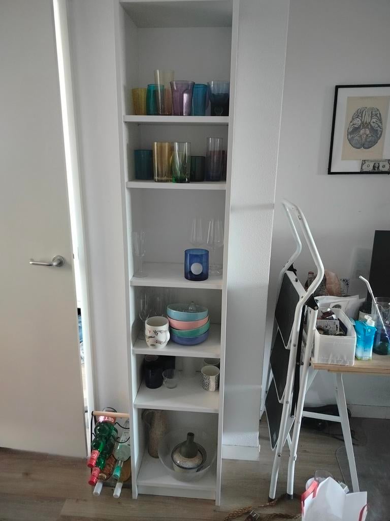 IKEA Billy Boekenkast Wit - 40x28x202 cm, Huis en Inrichting, Kasten | Boekenkasten, Gebruikt, Minder dan 50 cm, 200 cm of meer
