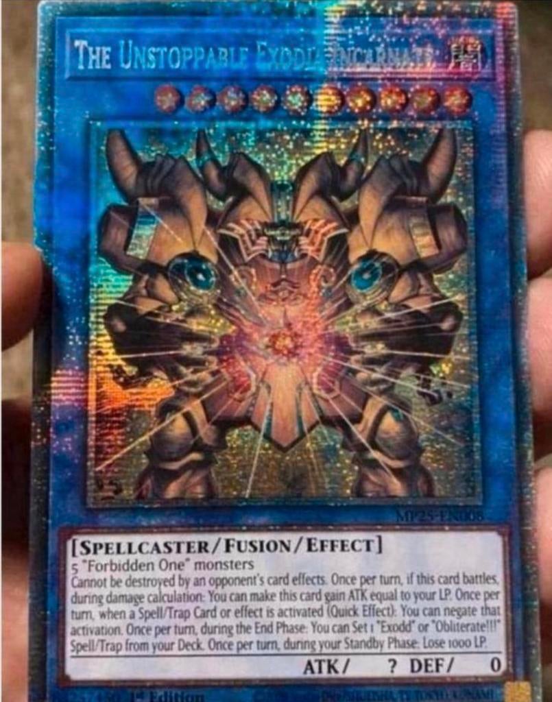 Yu-Gi-Oh! The Unstoppable Exodia Incarnate MP25 Starlight  !, Ophalen of Verzenden, Zo goed als nieuw, Losse kaart, Foil