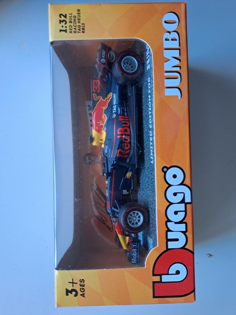 Schaalmodel Red Bull F1 Max Verstappen RB13 1:32 Bburago, Hobby en Vrije tijd, Ophalen of Verzenden