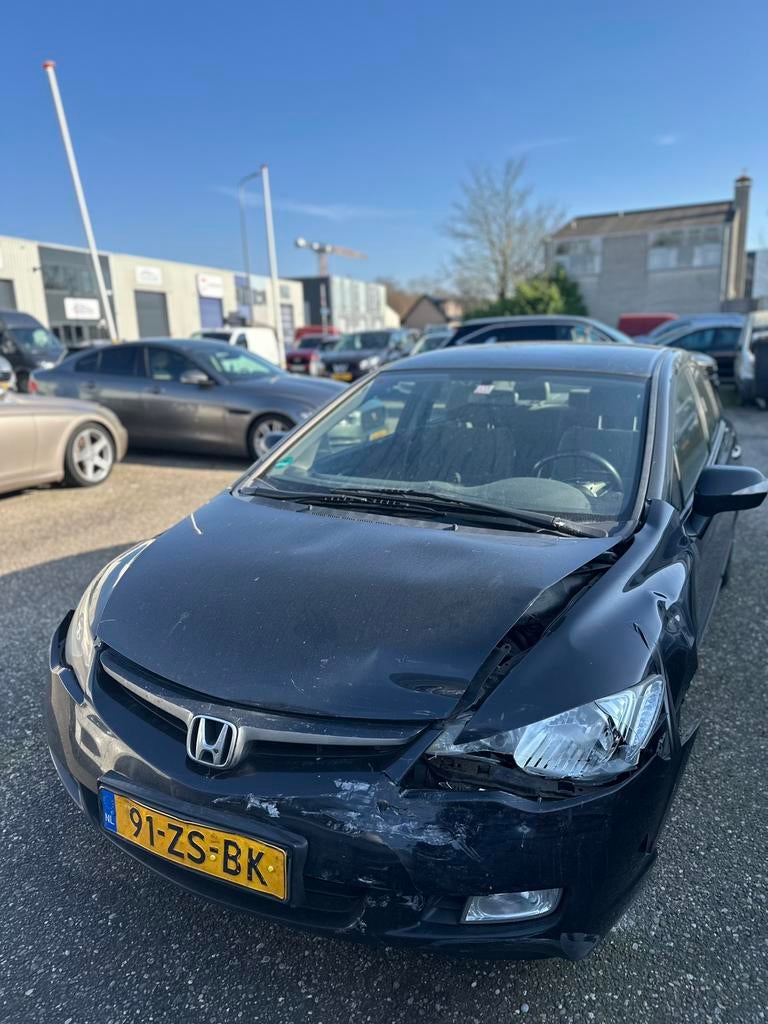 Honda Civic 1.3 Vtec Hybrid 4DR C-tr. 2008 Zwart, Auto's, Zwart, Origineel Nederlands, 22 km/l, Sedan