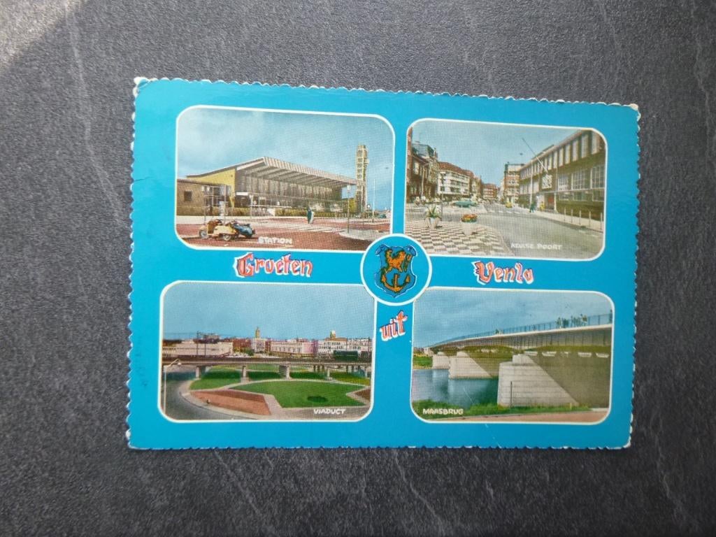 Venlo, station/viaduct/Keulsepoort/Maasbrug 1963, Verzenden, 1960 tot 1980, Gelopen, Limburg