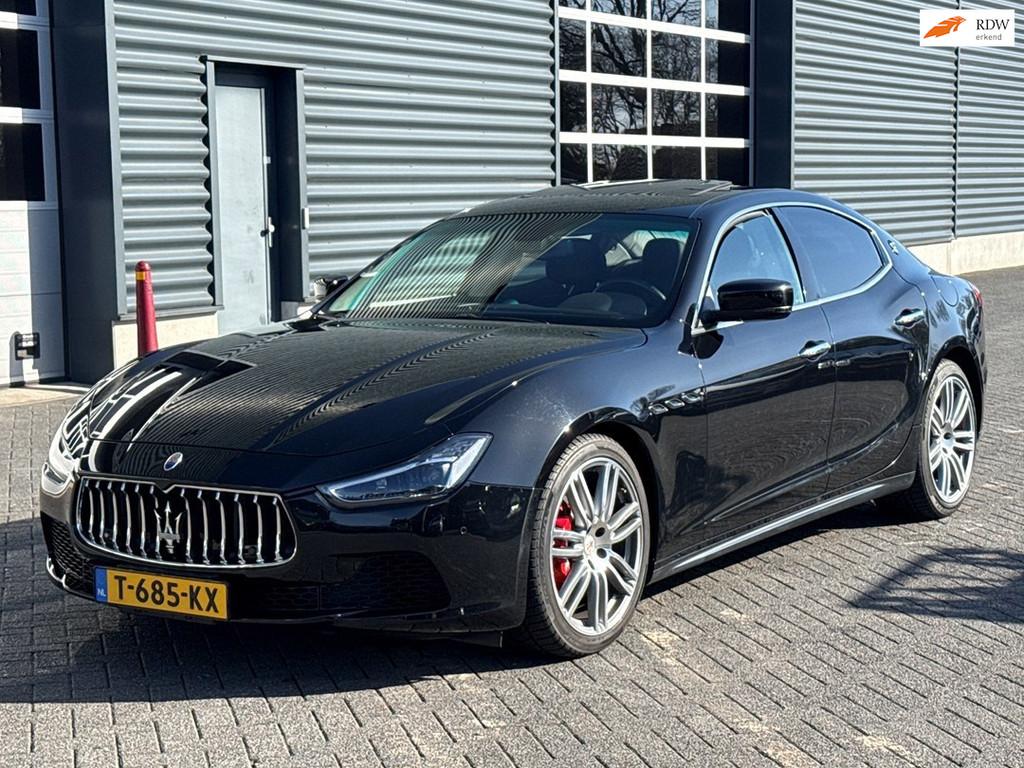 Maserati Ghibli 3.0 S V6 Q4, Carplay, Memory seat, Panoramad, Auto's, Automaat, Euro 5, Gebruikt, Zwart