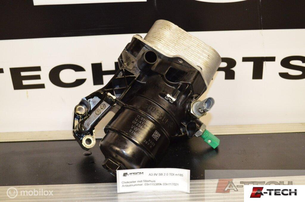 Oliekoeler met filter Audi A3 8V 13-'18 03n115389k 03n117021, Audi, Gebruikt, Audi, Ophalen of Verzenden