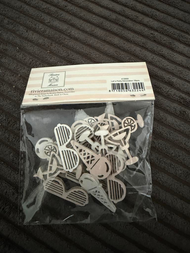 Riviera Maison Let's Party Decoratie 18 stuks, Ophalen of Verzenden, Nieuw, Versiering, Verjaardag