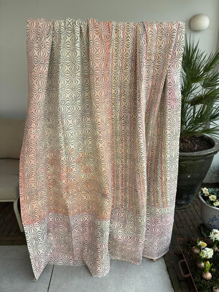 Vintage Kantha Quilt Deken Sari India, Ophalen of Verzenden