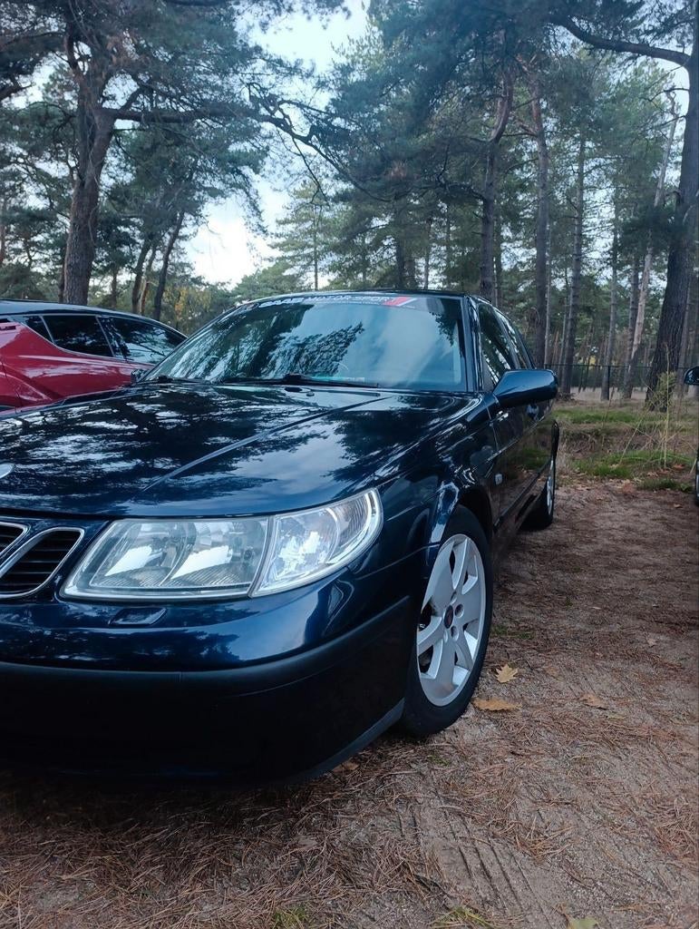Saab 9-5 2.0 turbo Lineaire restyling AUT 2002 Blauw, Auto's, Saab, 1800 kg, 4 cilinders, Blauw, Particulier
