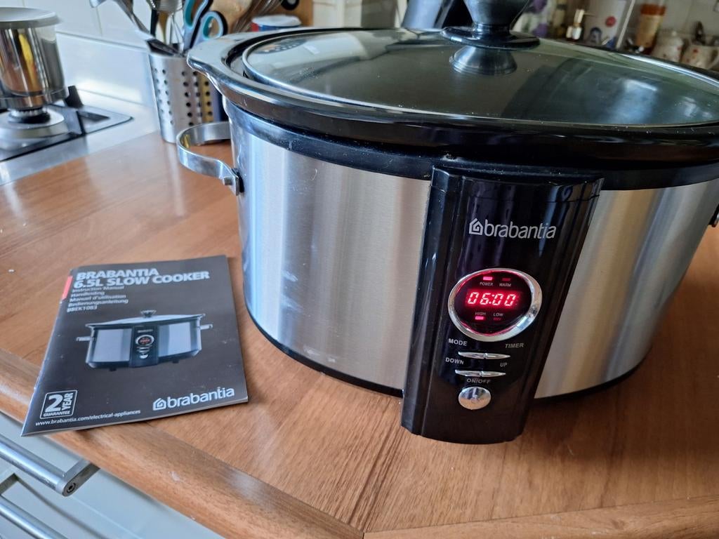 Brabantia slowcooker 6,5 liter, Ophalen of Verzenden