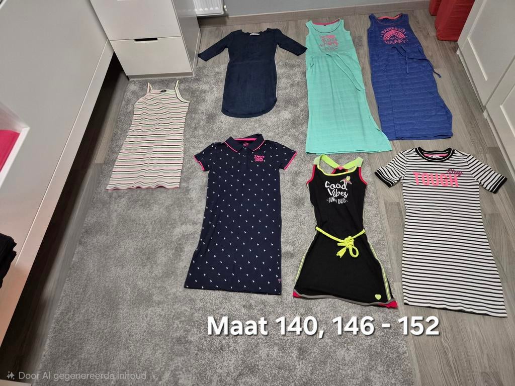 Pakket jurkjes maat 140, 146 - 152, Ophalen of Verzenden, Zo goed als nieuw, Meisje, Jurk of Rok