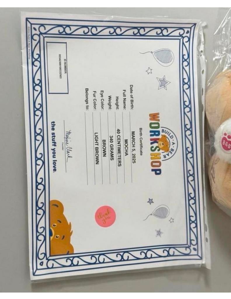 Cinnamoroll Mocha Milk Zeldzaam Build a bear + certificaat, Verzamelen, Nieuw, Ophalen of Verzenden, H, H