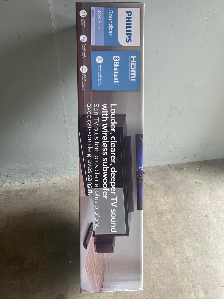 Philips Soundbar 5000 Series met draadloze subwoofer, Ophalen, Bluetooth, Zo goed als nieuw