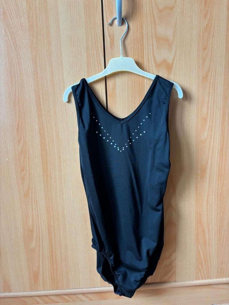 Turnpakje zwart, Sport en Fitness, Turnen, Ophalen, Zwart, Zo goed als nieuw, Turnpak(je)