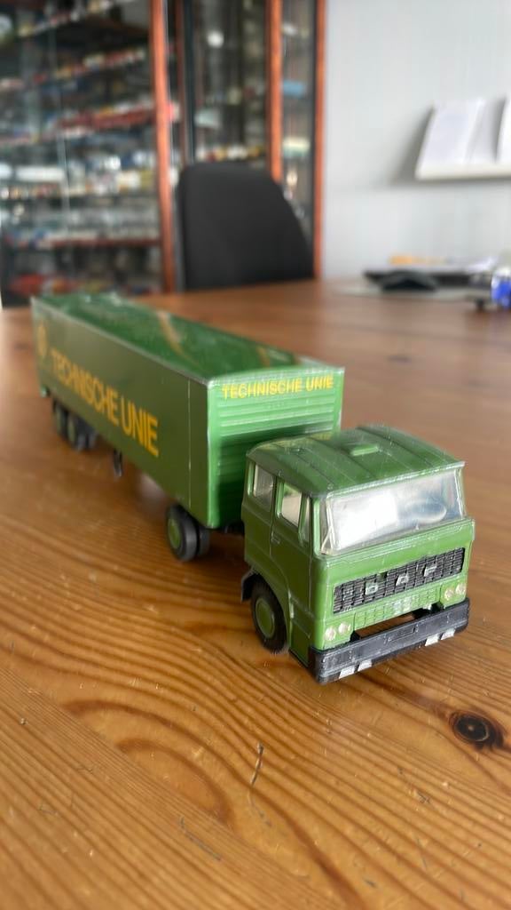 Daf 2800 truck met oplegger “Technische Unie”, Hobby en Vrije tijd, Ophalen of Verzenden, Gebruikt, Bus of Vrachtwagen, Lion Toys