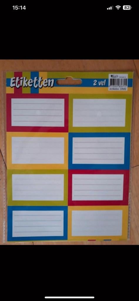 Etiketten, Diversen, Ophalen