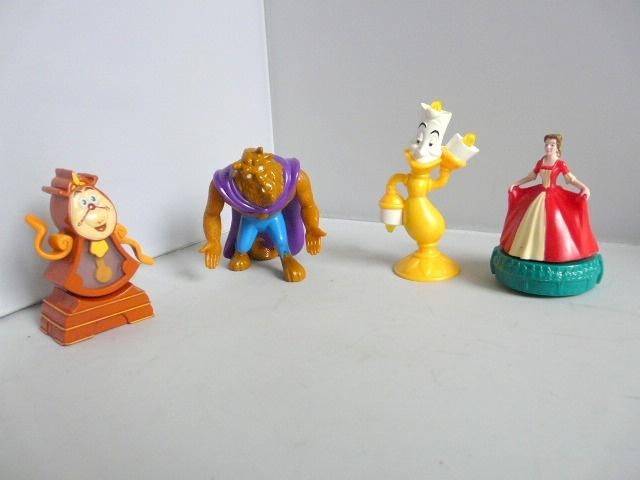 McDonalds 1998 # Belle en het Beest (4 items), Verzamelen, Ophalen of Verzenden, Assepoester of Belle, Zo goed als nieuw, Beeldje of Figuurtje