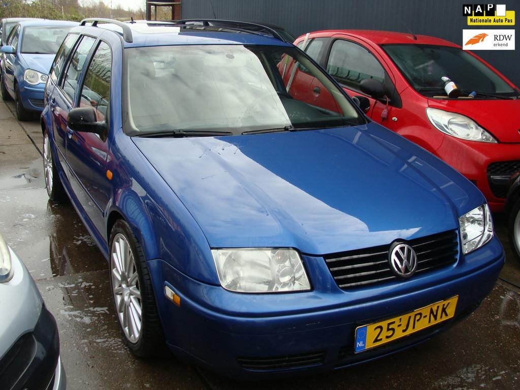 Volkswagen Bora Variant 2.3 V5 Highline leer pano nap apk, Voorwielaandrijving, Gebruikt, Bora, Blauw