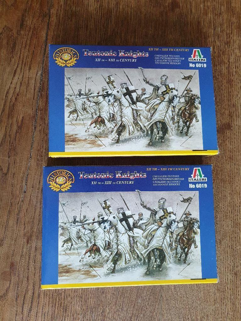 Teutonic ridders, Italeri 6019 (6x) 1:72, Ophalen of Verzenden, Zo goed als nieuw, 1:50 of kleiner, Figuur of Figuren