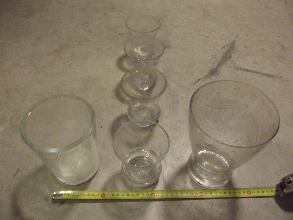 glazen vaasjes, Ophalen, Gebruikt, Overige kleuren, Glas