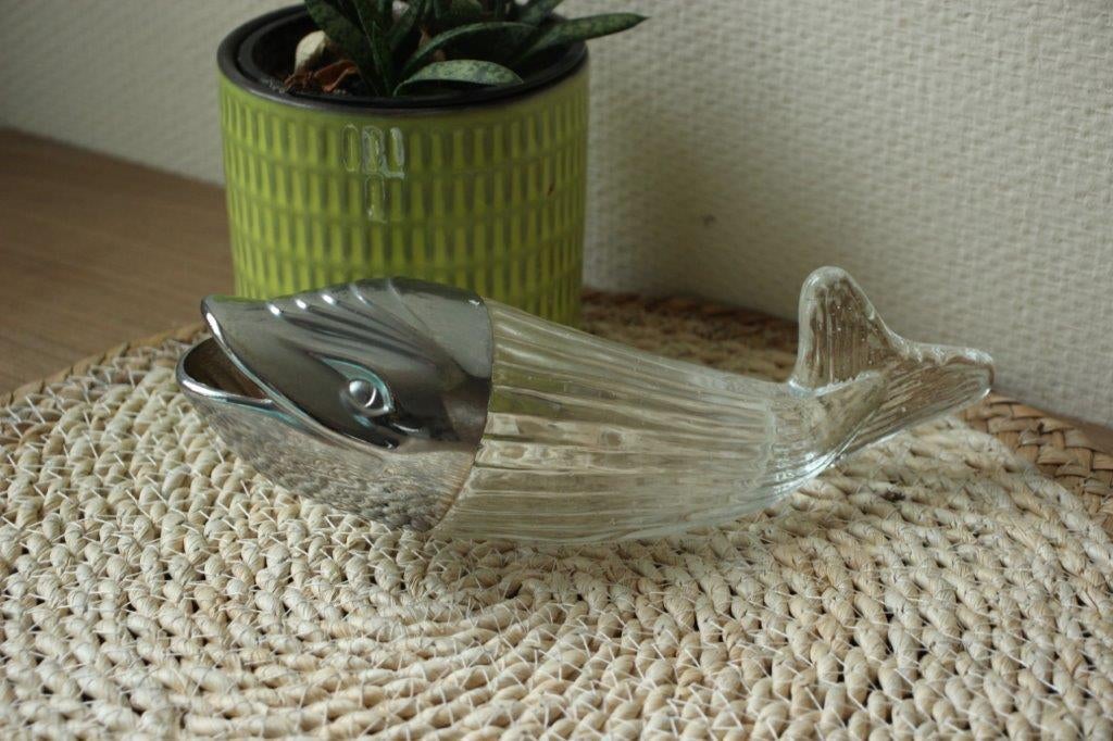 Vintage glazen vis, Ophalen of Verzenden