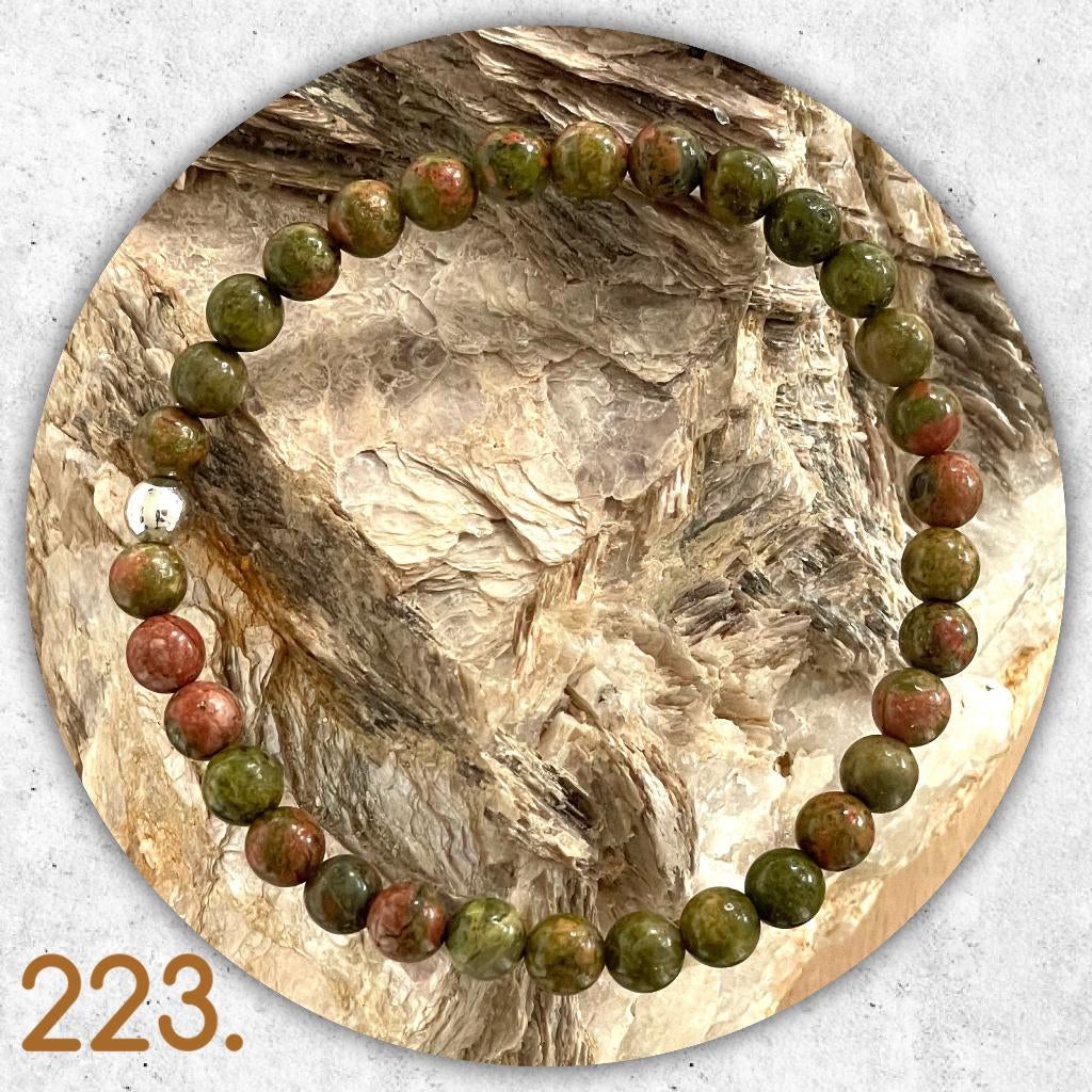 🦋MJB Armband nr: 223 Unakiet halfedelsteen 19 cm, Overige materialen, Overige kleuren, Nieuw, Ophalen of Verzenden