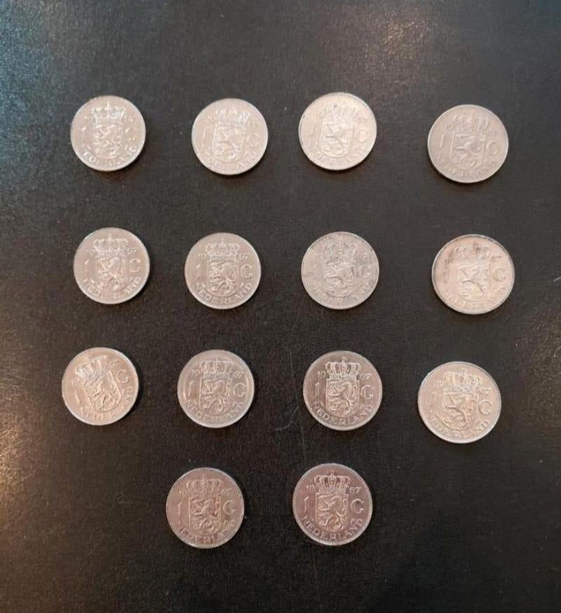 14 x 1 gulden munt 1967, Postzegels en Munten, Munten | Nederland, Ophalen of Verzenden