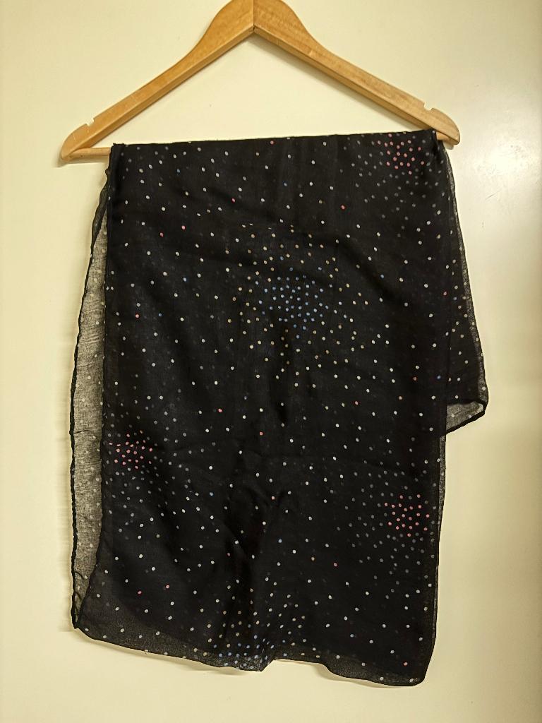 Sjaal zwart roze blauw, Ophalen of Verzenden, Nieuw, Maat 46/48 (XL) of groter, Sjaal