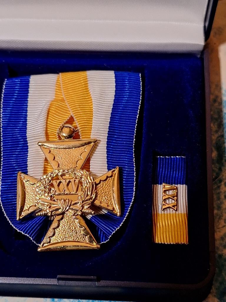Officierskruis 25 jaar trouwe dienst, Verzenden, Landmacht, Nederland, Embleem of Badge