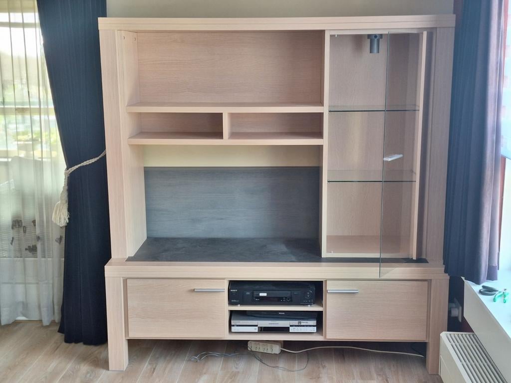 TV meubel incl vitrine, Huis en Inrichting, Kasten | Televisiemeubels, Ophalen