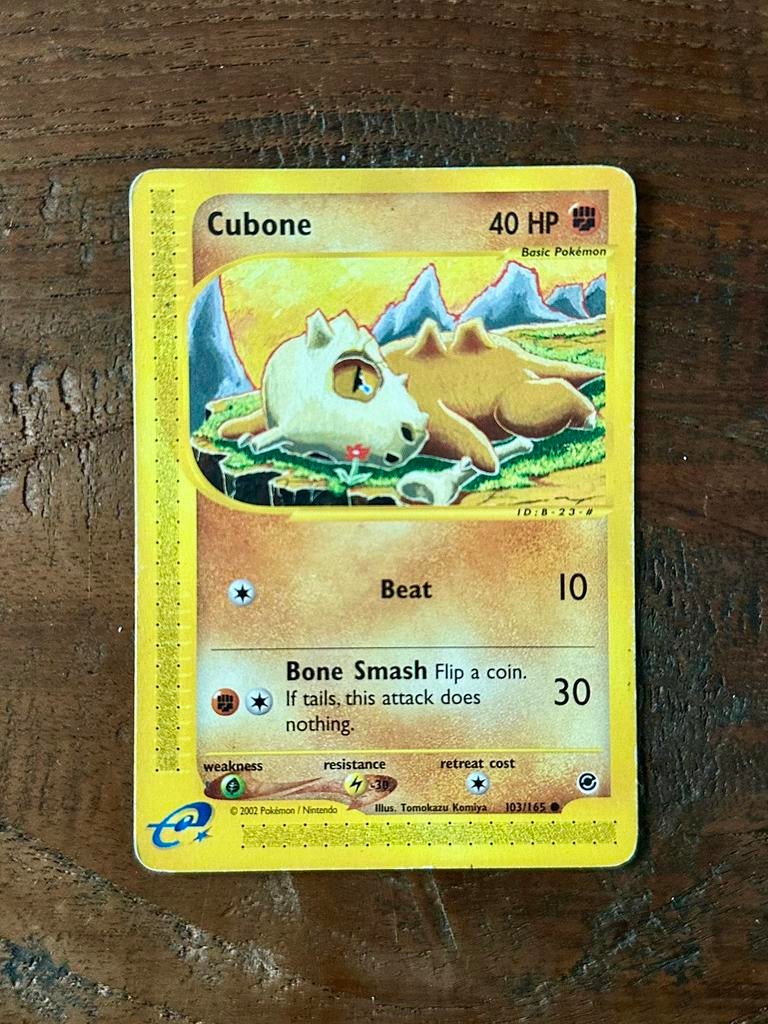 Pokemon Cubone Expedition #103, Ophalen of Verzenden, Zo goed als nieuw, Losse kaart