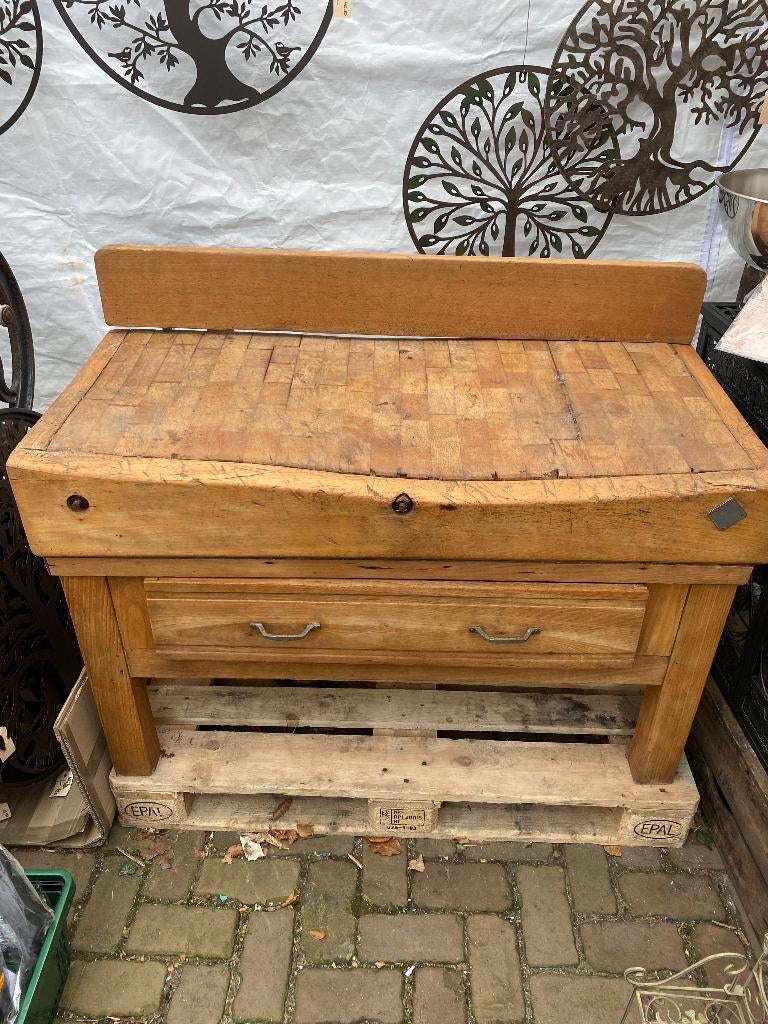 origineel oud slagers hakblok, prachtig!, Ophalen