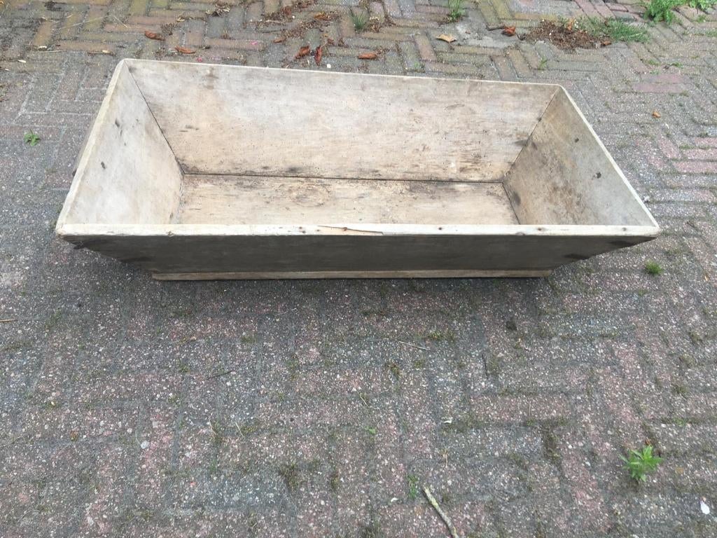 Oude houten trog – landelijke decoratie of plantenbak, Ophalen, Gebruikt, Rechthoekig, Hout