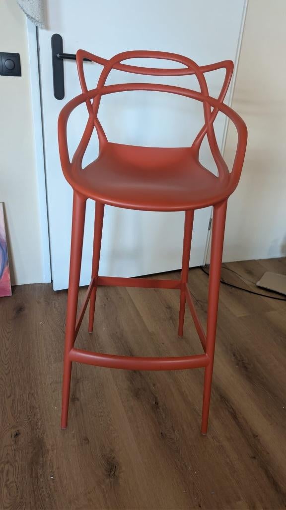 Kartell Masters Barkruk H75 Roestoranje, Ophalen, Kunststof, Met voetsteun, Zo goed als nieuw