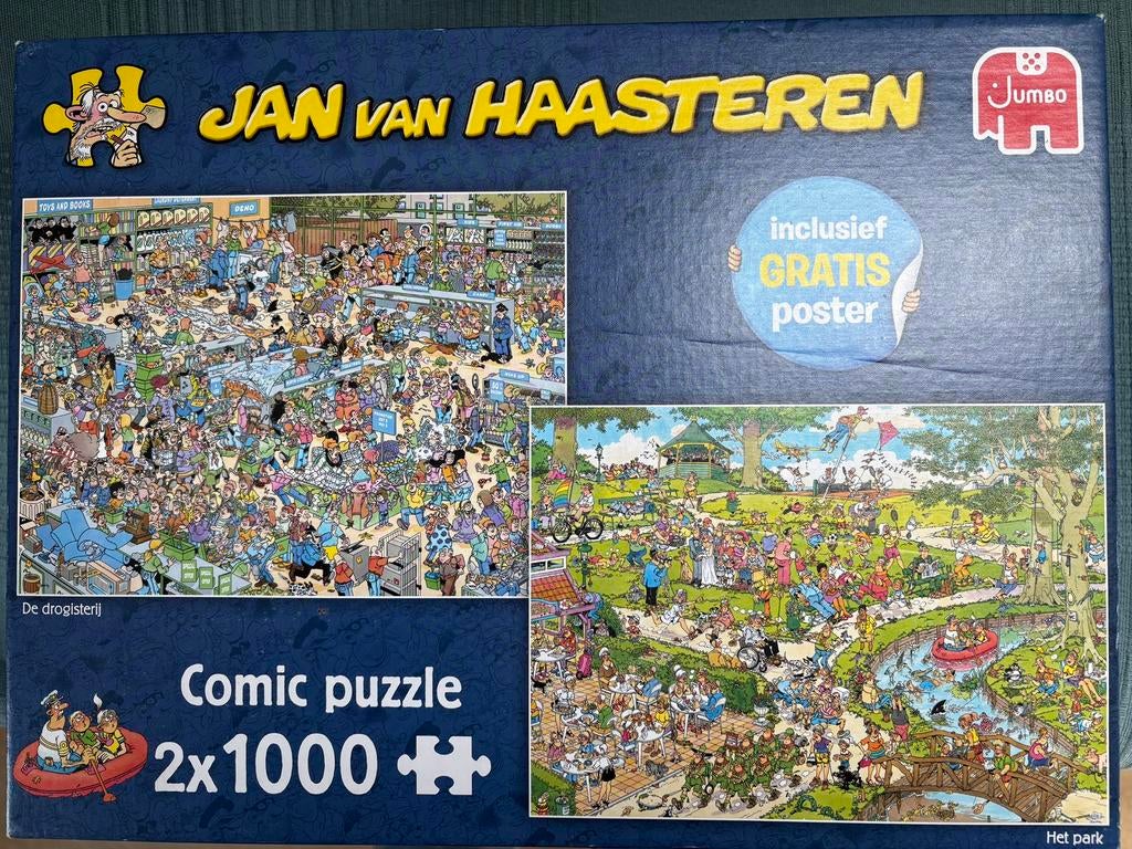 Jan van Haasteren 2 x 1000, alleen ruilen, Ophalen, 500 t/m 1500 stukjes, Zo goed als nieuw