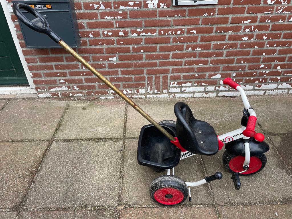 Duwfiets driewieler, Ophalen, Gebruikt, Duwstang