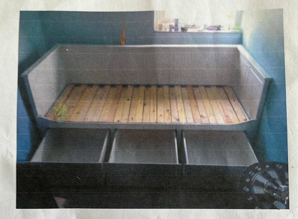 HEMNES Ikea bedbank wit incl 3 lades lattenbodem & matras, Ophalen, Gebruikt, Wit, Tweepersoons