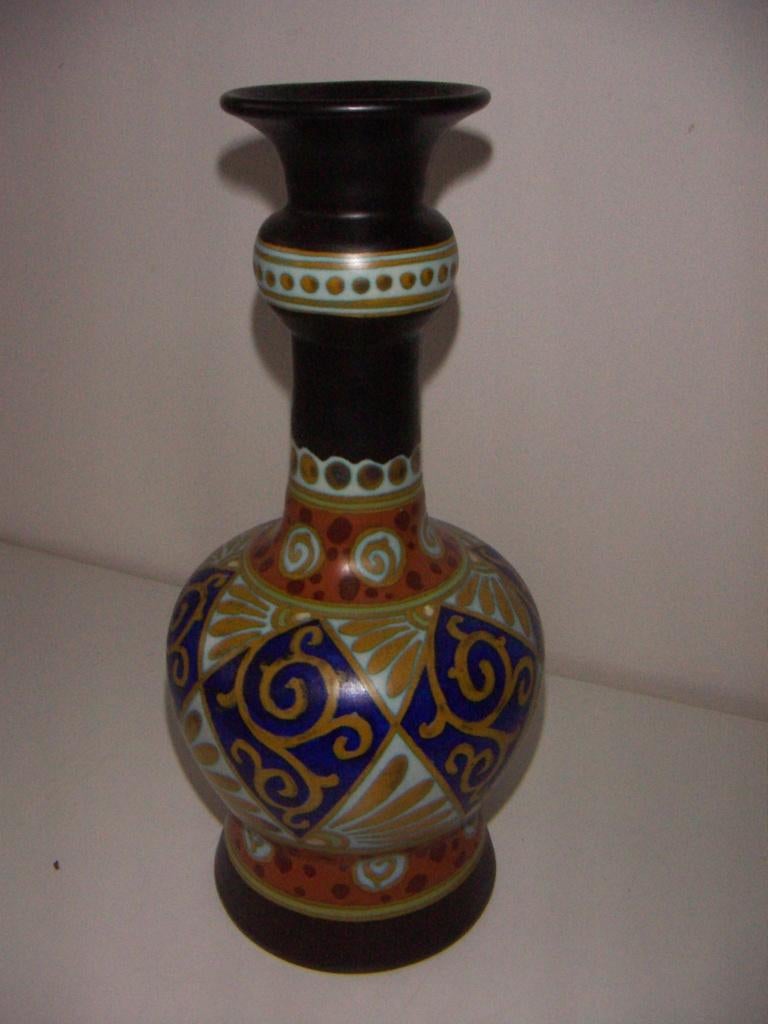 Zuid Holland Gouda plateel keramiek vaas decor Breetvelt., Ophalen of Verzenden