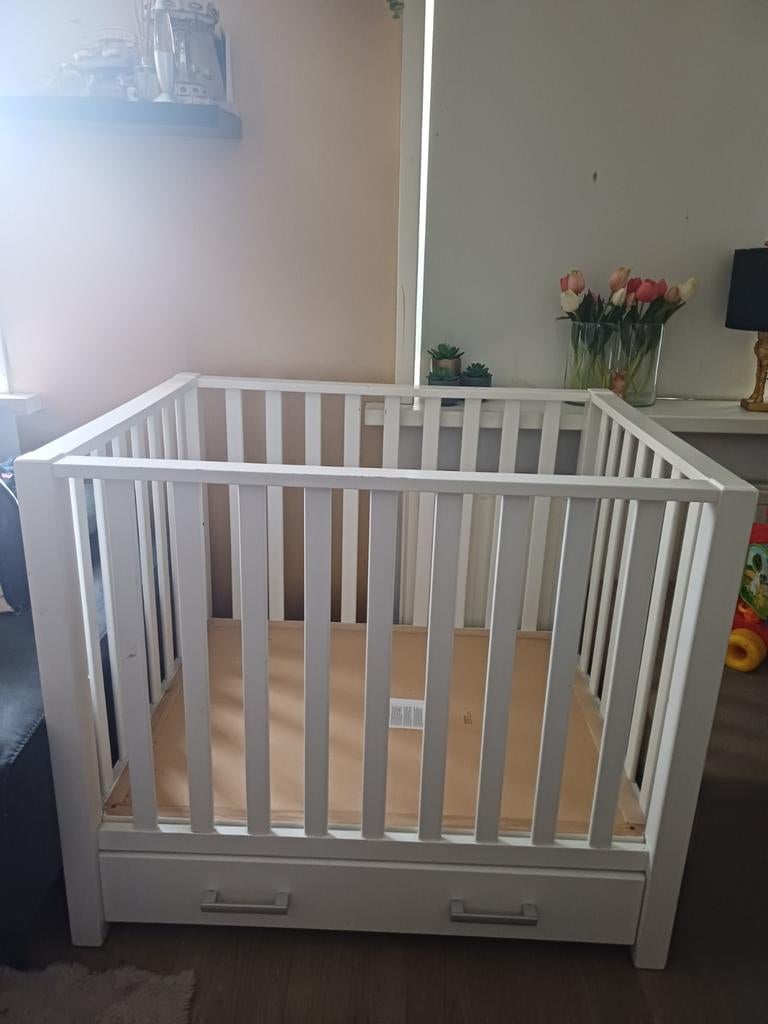 Babybox wit met opberglade - 79x100cm, Kinderen en Baby's, Boxen, Ophalen, Gebruikt, Rechthoekig, Lade