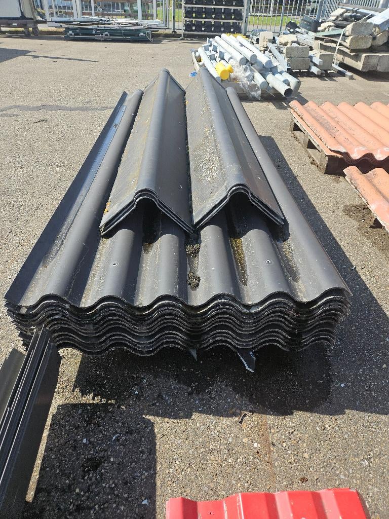 Golfplaten vezelcement platen ( 316 ), Doe-het-zelf en Verbouw, Dakpannen en Dakbedekking, Ophalen, Overige materialen, Zwart