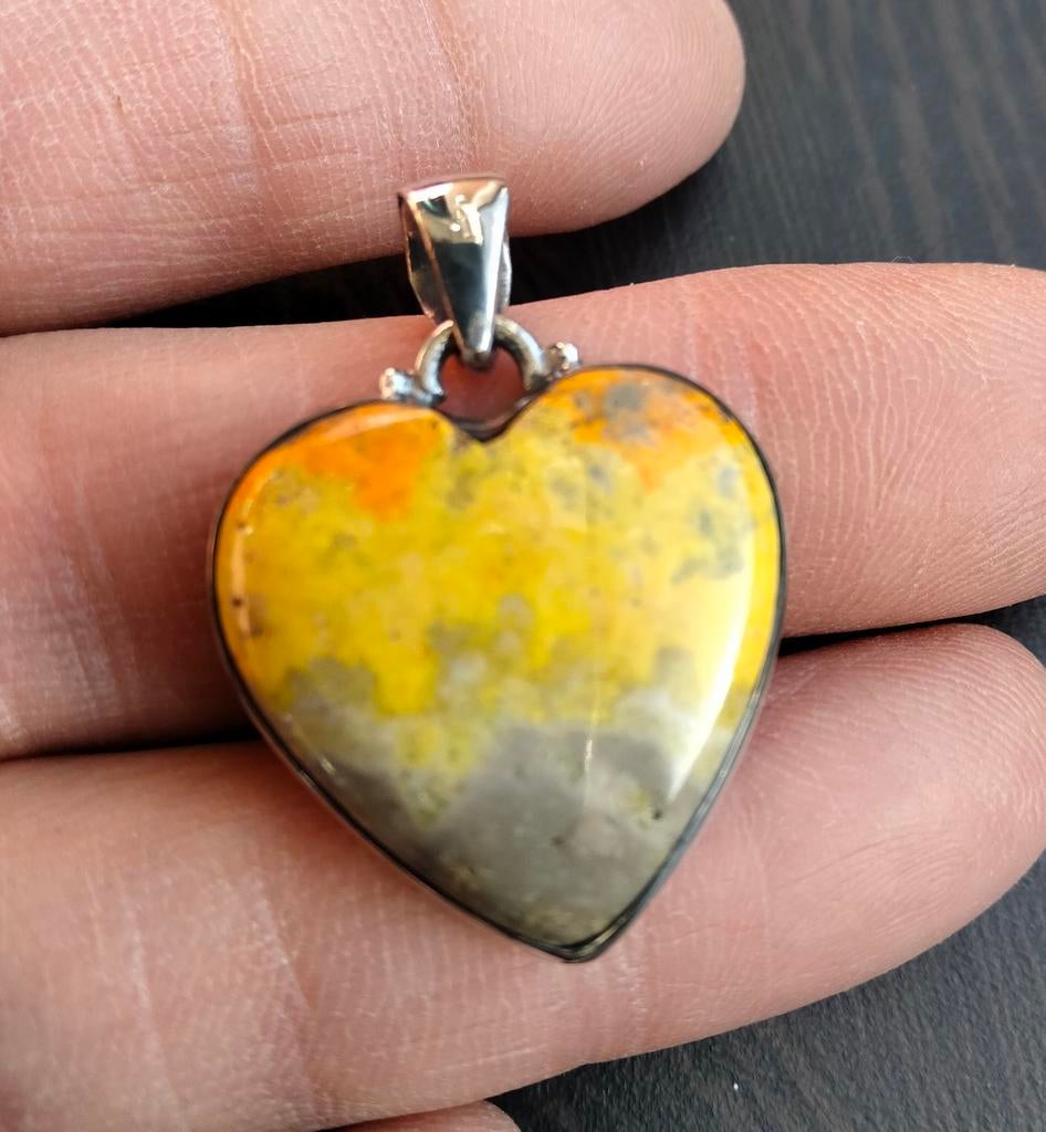 Bumblebee Jasper kettinghanger, Verzenden, Nieuw, Geel, Zilver