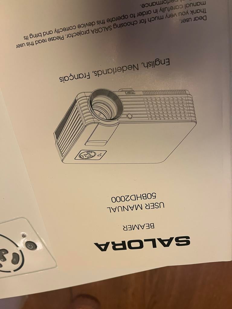 Salora 50BHD2000 HD LED Beamer, Ophalen, Gebruikt, LED, HD (720)