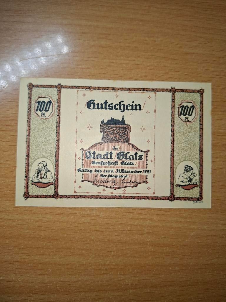 Duits/ Pools Notgeld Glatz Noodgeld, Ophalen of Verzenden, Duitsland