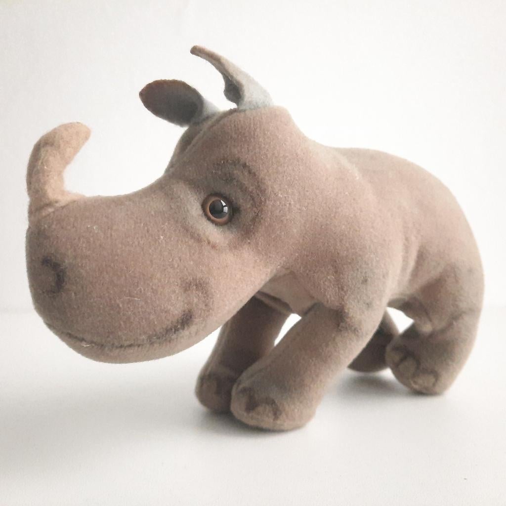 Vintage Steiff Neushoorn - Zeldzaam Verzamelobject, Ophalen of Verzenden, Gebruikt, Overige typen