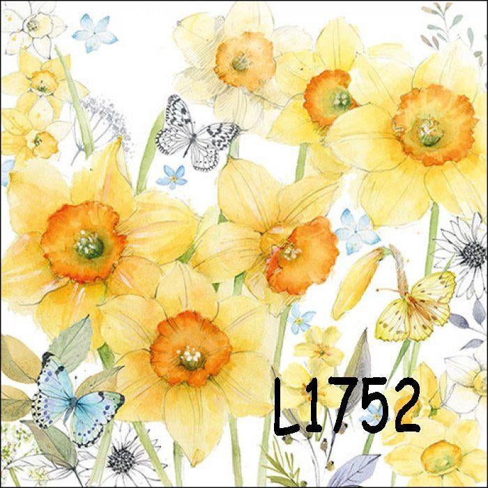 Servetten decoupage/bullet journal * narcissen L1752, Verzenden, Nieuw, Materiaal