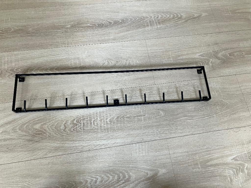 Zwarte wandkapstok 10 haken Karwei, Zo goed als nieuw, Minder dan 100 cm, Metaal, Ophalen