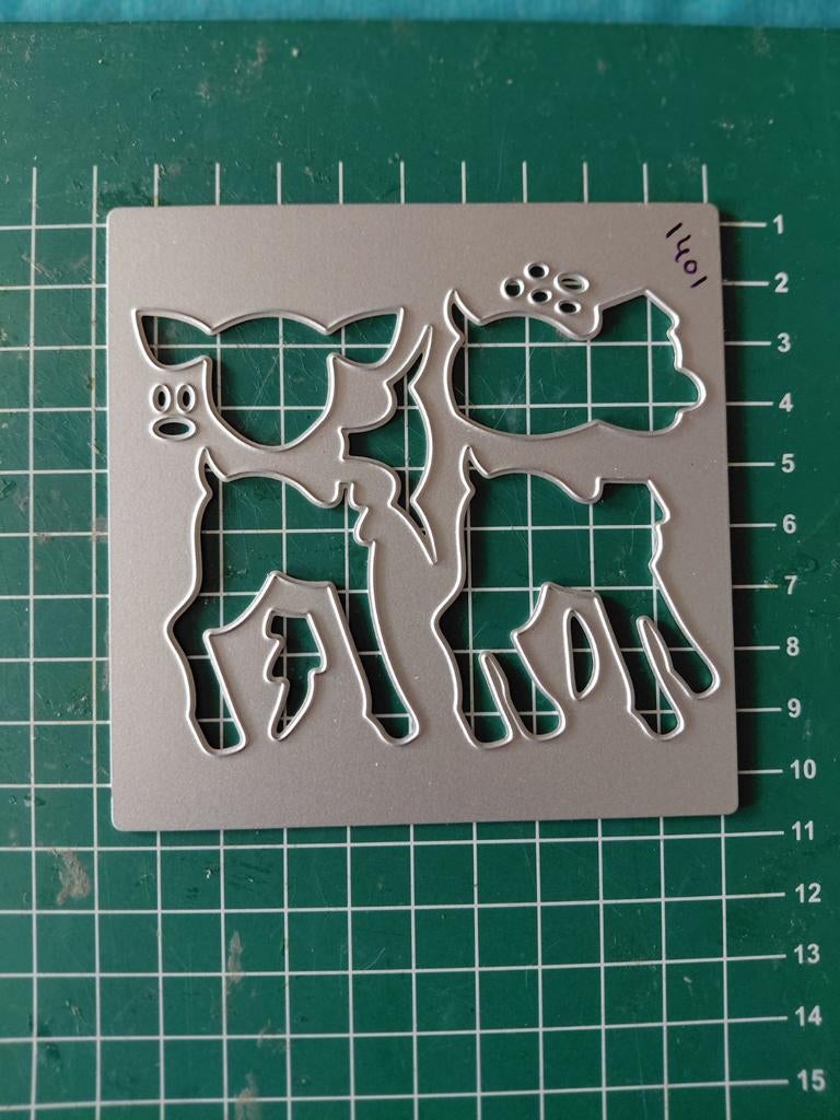 Snijmal hertjes - knutselen, kaarten maken, scrapbooking, Hobby en Vrije tijd, Ophalen of Verzenden, Gebruikt, Dieren, Pons of Mal