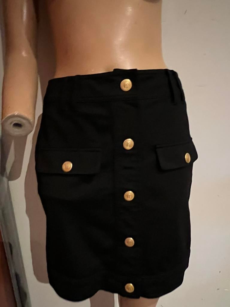 BALMAIN rok met mooie knopen it 40 XS origineel ZGAN, G, Zwart, G, B
