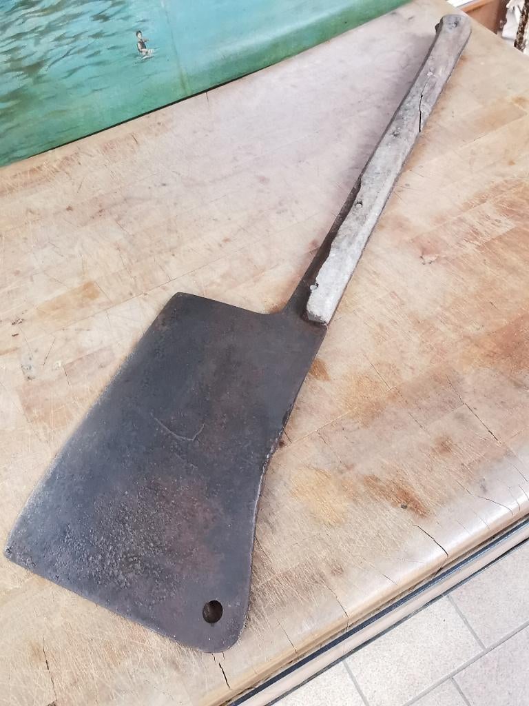 Antiek slagers kapmes/slagersbijl, Ophalen