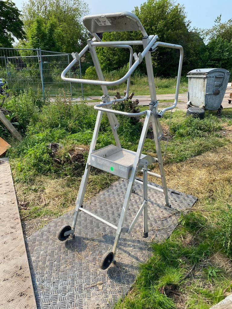 PIRL Werkplatform aluminium / Magazijntrap/ Kamersteiger, Ophalen of Verzenden, Gebruikt, Overige typen, Minder dan 2 meter