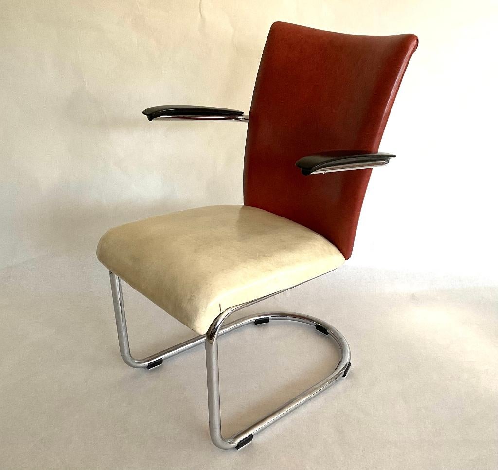 Vintage Gebr. de Wit dames fauteuil 7018, Ophalen, Gebruikt, Minder dan 75 cm, 50 tot 75 cm